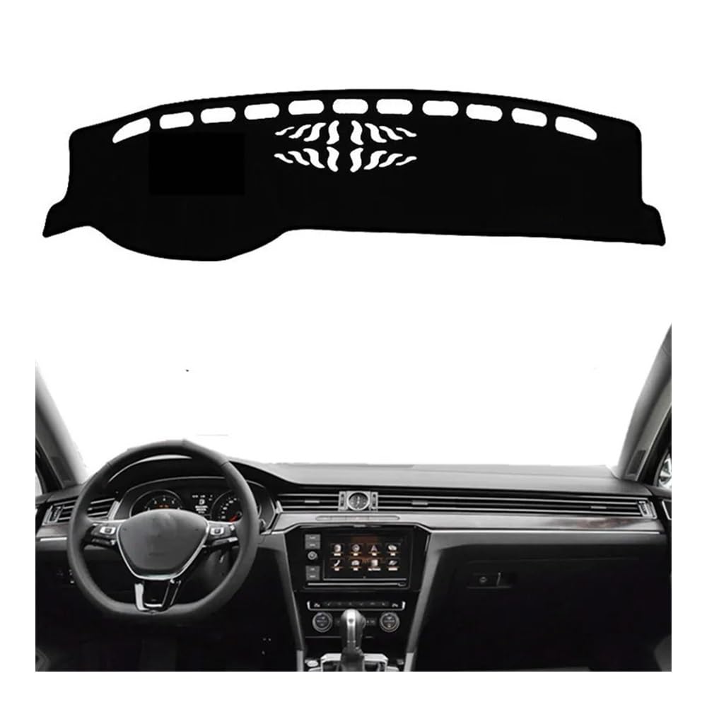 SISIFEIER Auto Armaturenbretter Abdeckung Auto Dashmat Dashboard Abdeckung Matte Pad Sonnenblende Teppich Auto Für V&W Für Passat B8 Variante Alltrack 2015 2016-2020(Left Hand Drive,Black Edge) von SISIFEIER