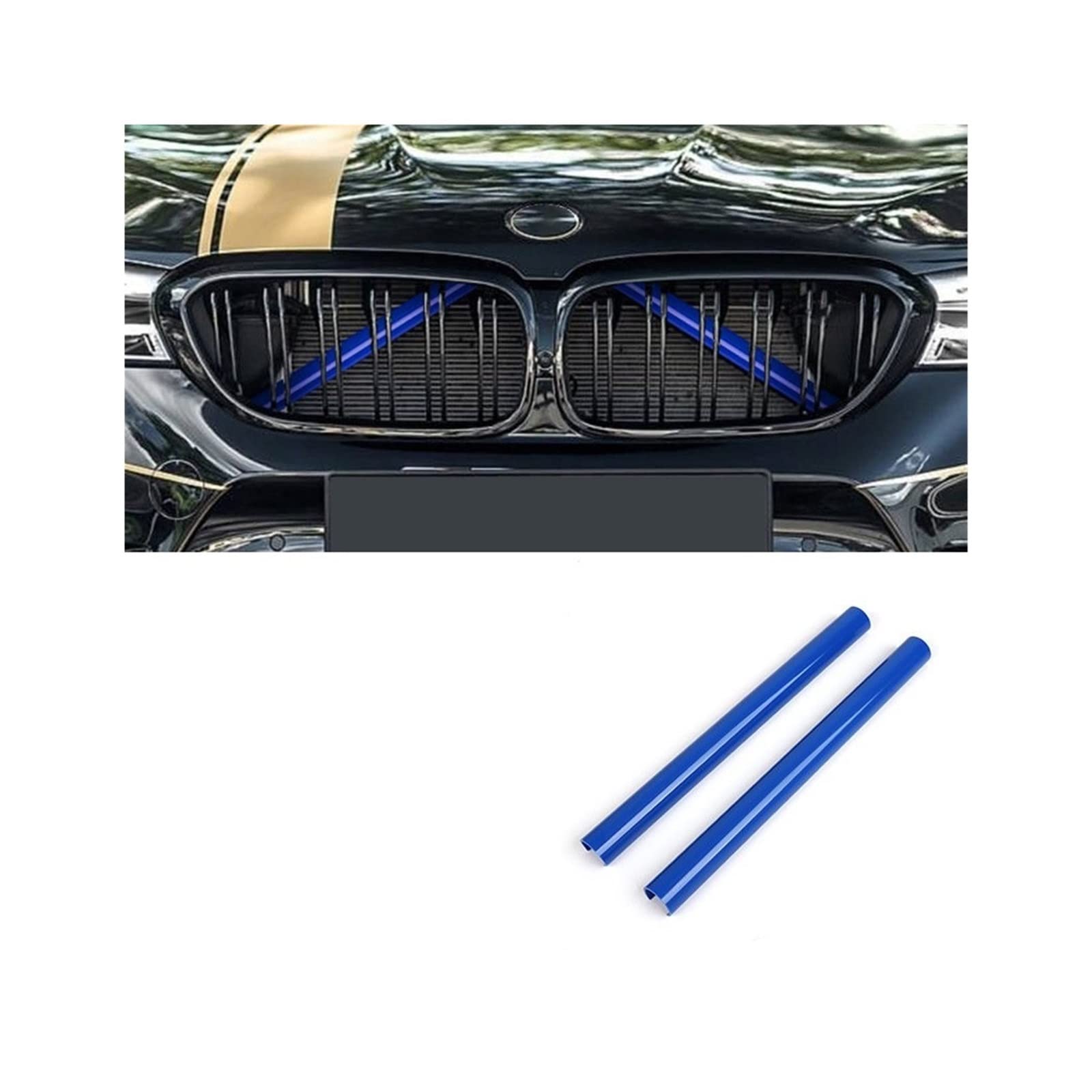 Stoßstangengrill Auto Sport Styling Dekoration Zubehör Auto Kühlergrill Zierleisten Für B&MW F30 F31 F32 F33 F34 F36 F20 F21 F22 F23 G29(Blue 2Pcs) von SITARAYURI