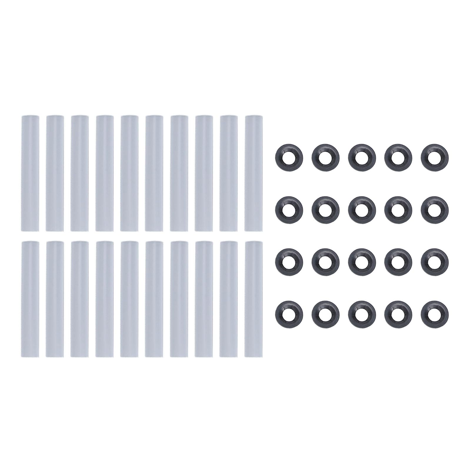 Garagentorscharniere, Leise Rollenhülsen, 20 Sätze, 11 Mm Innendurchmesser, 80 Mm Länge, Rollenwellenmuttern, Lagerdichtungen, für Autos, Wohnmobile, Garagentore von SIXRUN