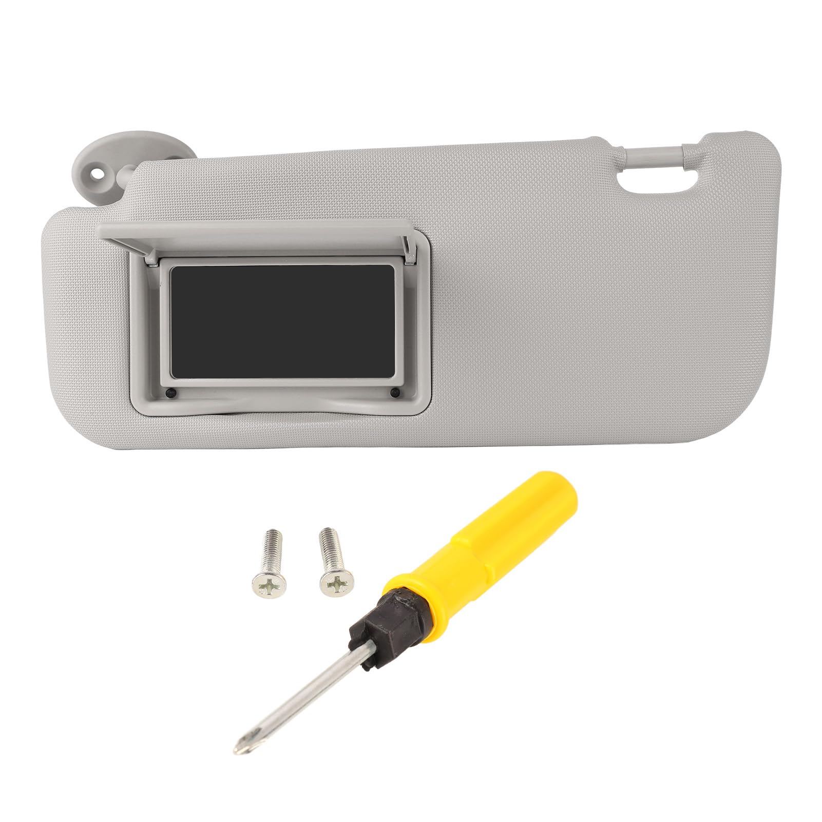 Graue Sonnenblende für die Linke Fahrerseite mit Kosmetikspiegel, Auto-Sonnenblende für 2006 Bis 2013, 2008 Bis 2017 von SIXRUN