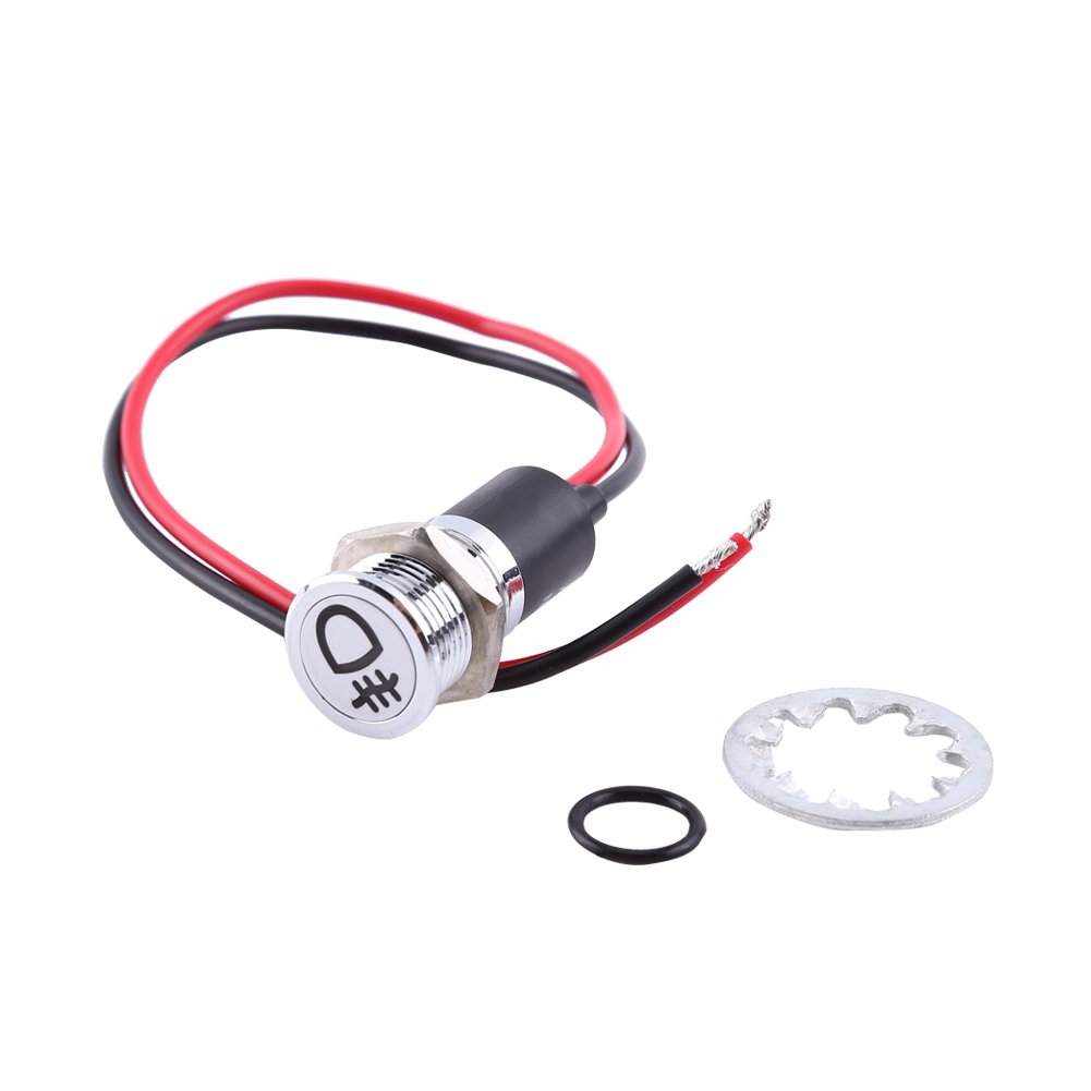 SIXRUN 12 V 14 Mm LED-Armaturenbrett-Warnleuchte, Nebel-Blinker-Kontrollleuchte, Blau, Rot, Grün für Fahrrad, Auto, Boot, mit Metallgehäuse, Wasserdicht IP65, Ideal (Rotlicht) von SIXRUN