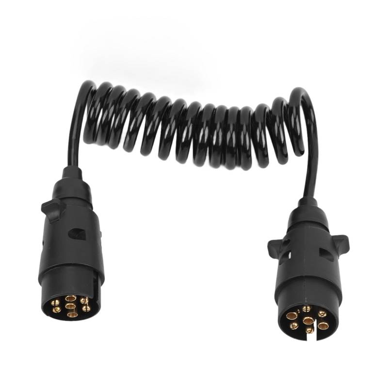 SIXRUN 2M Anhänger -Stecker -Adapter, Anhänger -Feder -Sockelverkabelungsanschluss mit Messingklemmen und Anti -ätzender Gehäuse 7Pin Bis 7Pin von SIXRUN