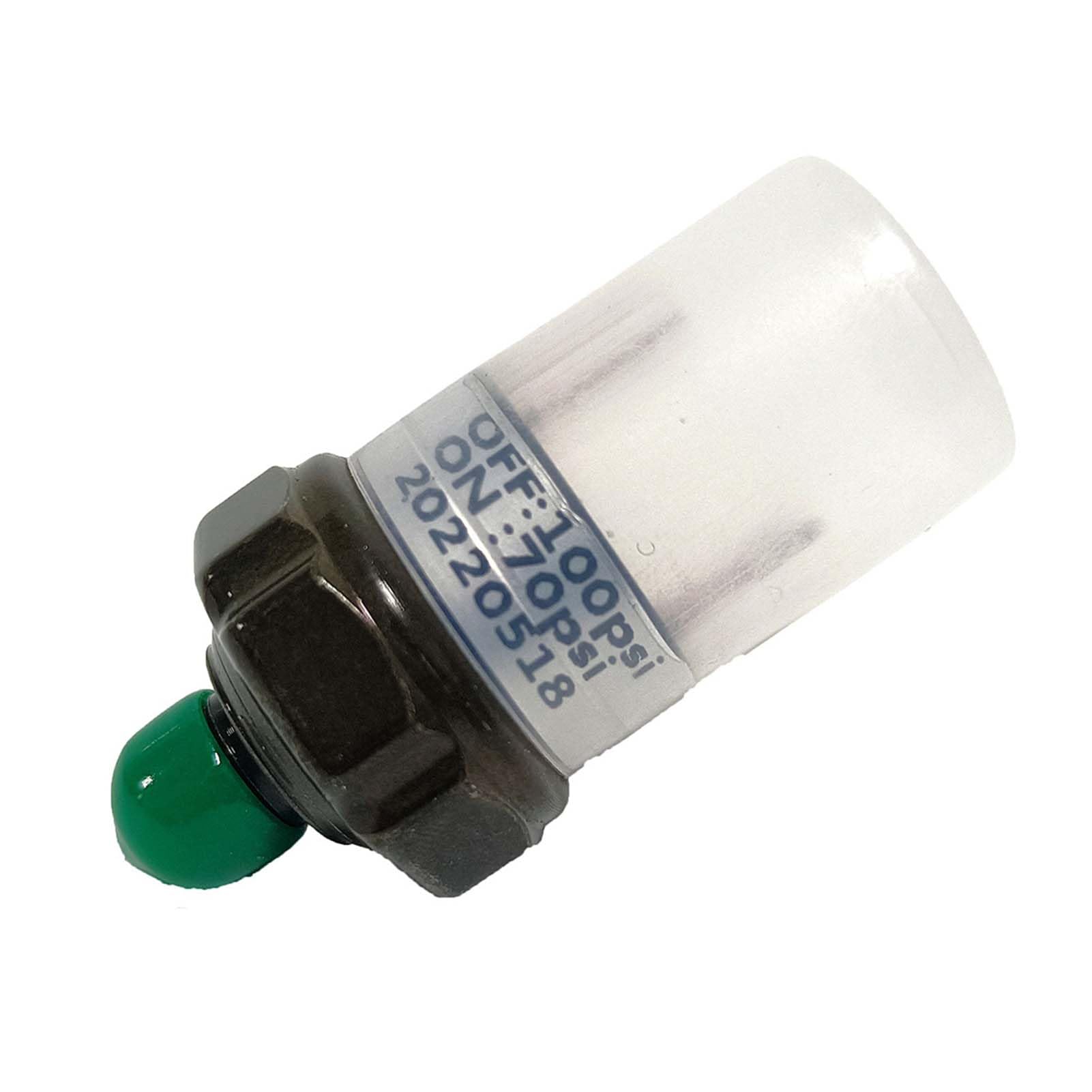 SIXRUN Luftdruckschalter, 24 V NPT 1/4 Zoll 145/175psi, Ideal für Lufthörner, Luftkompressoren, Zughörner, ECT, Green Metall -Gewinde 12 V oder 24 V Anwendungen (Green #-2) von SIXRUN