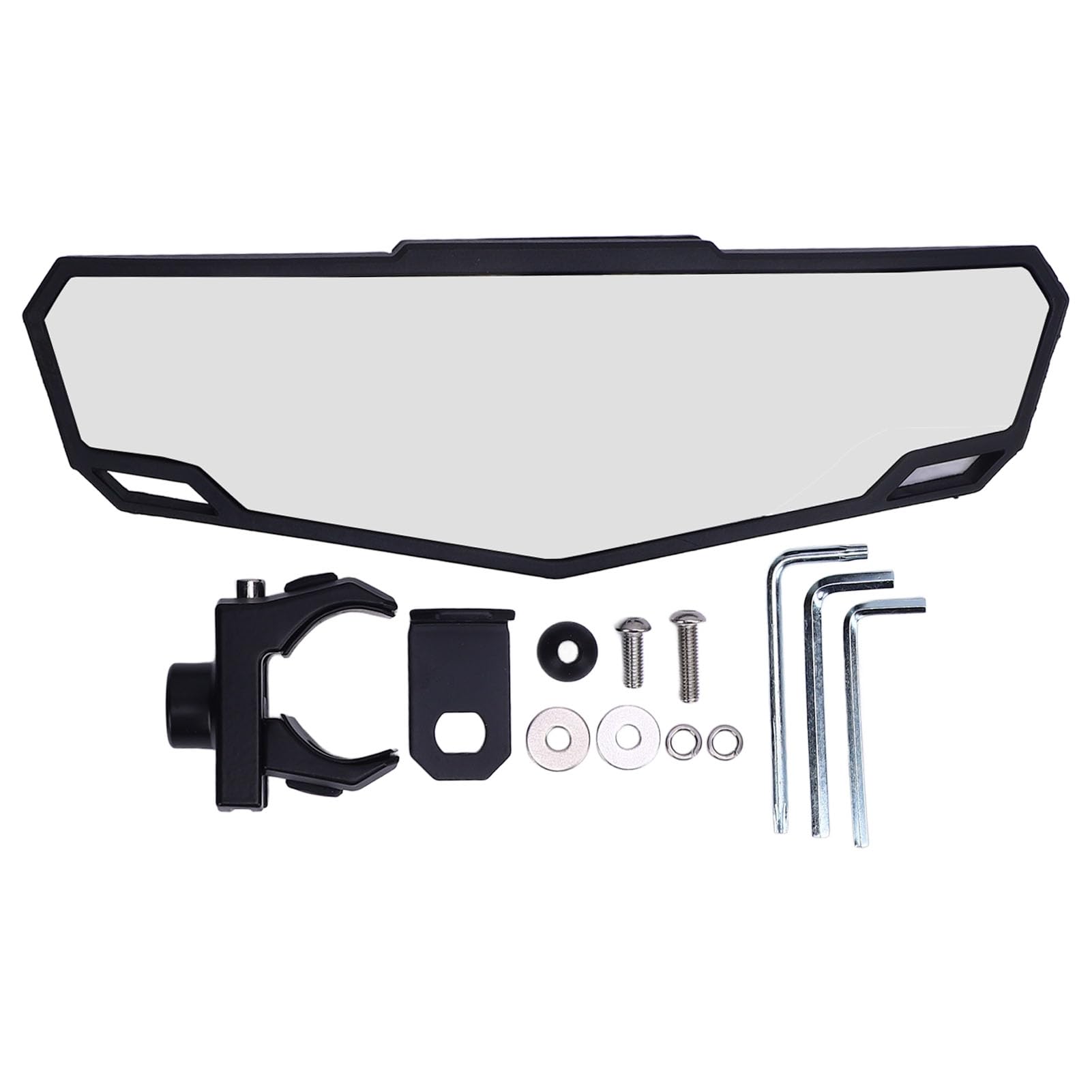 UTV -Rollstangespiegel, Rückspiegel mit Weitwinkel -HD -Mitte für RZR Xp 1000 Xp 4 1000 S 1000, Stoßdicht, ABS -Rahmen, Shatter -Glast von SIXRUN