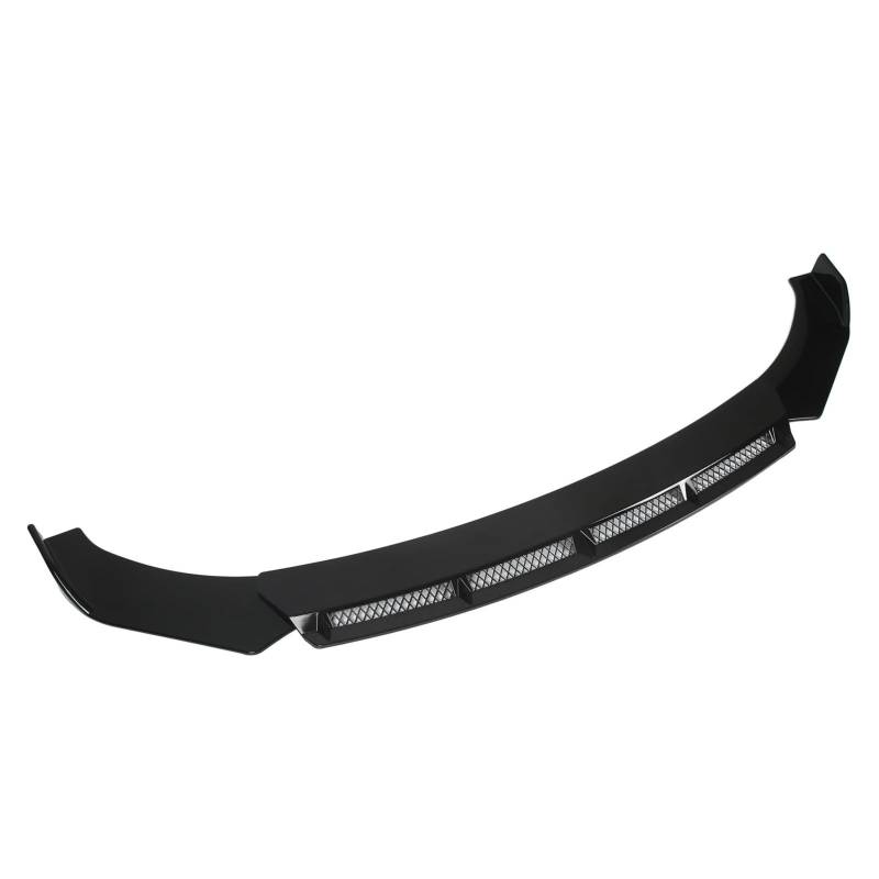 Universal Front Bumper Lip Body Kit Spoiler für Auto Modifikation Automobil [3 Stück Hochwertiges ABS-Material] [Racing Style] (BLACK) von SIXRUN