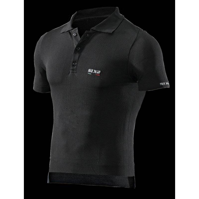 SIXS-Funktions-Polo-Shirt-POL1-schwarz von SIXS