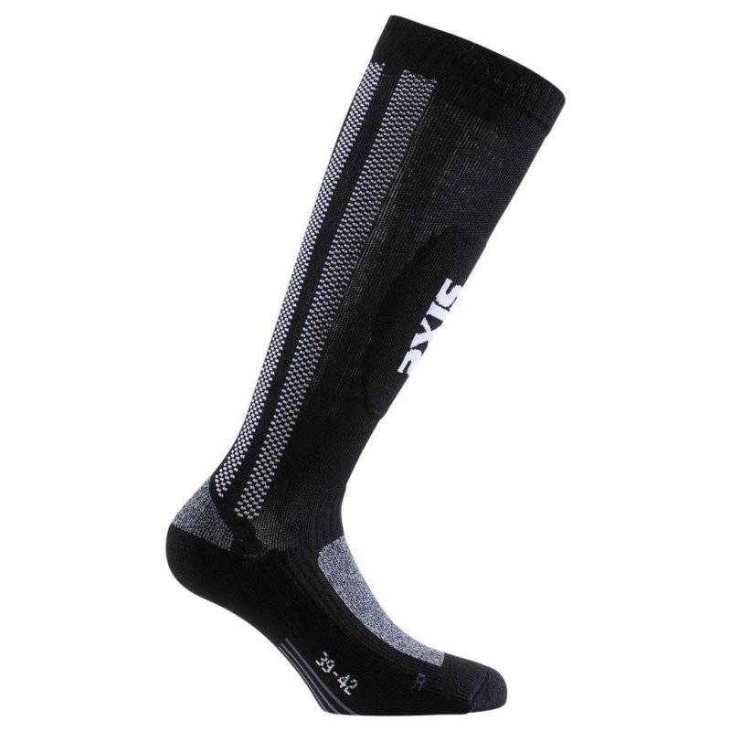 SIXS Lange Motorradsocken schwarz-grau von SIXS