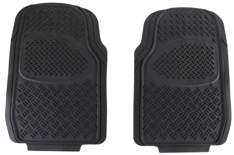 SIXTOL CAR MAT Uni Set 1 | Universelle Gummifußmatten | Für Vordersitze | 2 Stück | Zuschneidbar | Schutz vor Schmutz und Wasser | Schwarz von SIXTOL