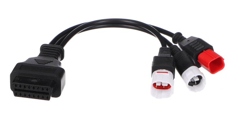 SIXTOL Mechanic Cable 23 | OBD-II Reduktion 3-Pin/4-Pin/6-Pin kompatibel mit Yamaha und Honda Motorräder | Diagnoseadapter | Motorradwartung | Flexibel | Robust von SIXTOL