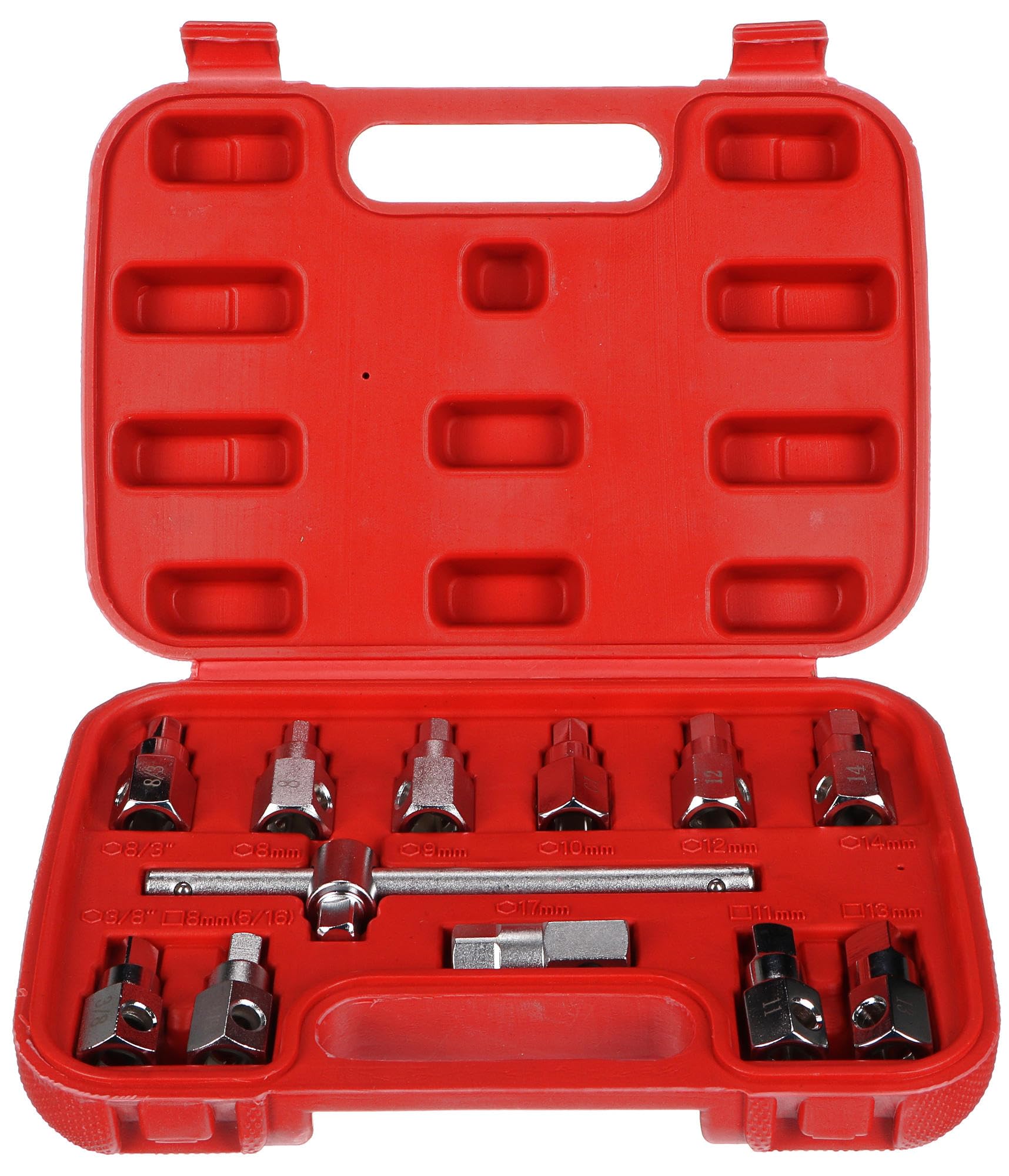 SIXTOL Mechanic Oil Drain Set 12 | Ölablasswerkzeug-Set Hex + Vierkant | 12-teilig | kompatibel mit Pkw | Robuster Werkzeugkoffer von SIXTOL