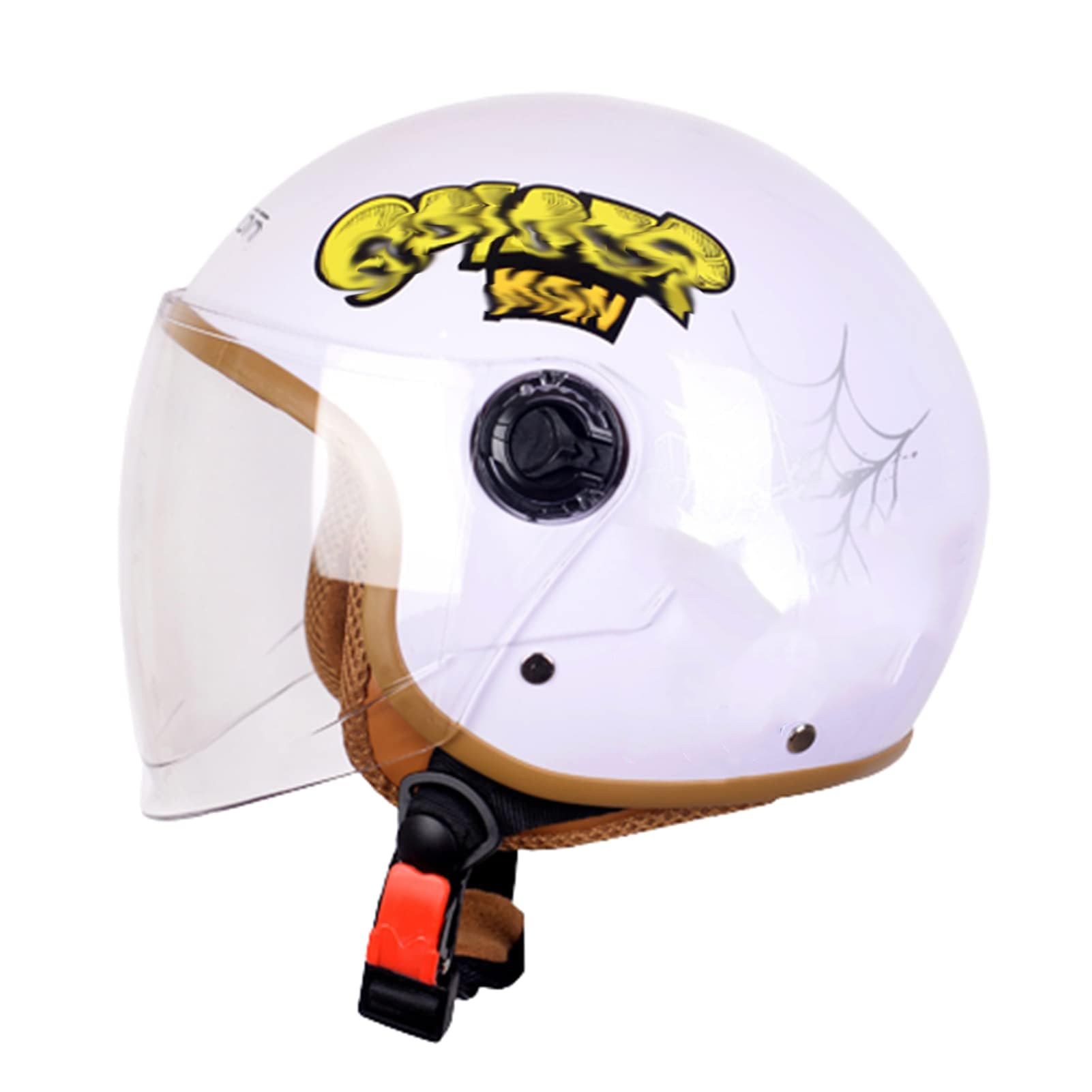 Kinder-Motorradhelm | ECE-geprüft | Kinder-Rollerhelm mit kratzfestem Visier, modernem Design für Kinder 48–56 cm 1 von SJAPEX