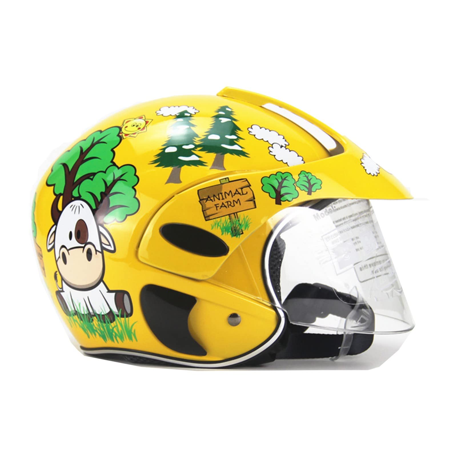 Kinder Motorradhelm Roller Helm jethelm Mädchen Rollerhelm Junge Mofa Helm, Schnellverschluss Tasche, für 2 Jahre - 8 Jahre Kid 3,One Size von SJAPEX