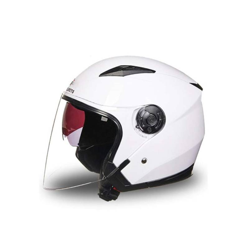 Open Face Jethelme, Halberhelm Leichtgewicht Motorrad Helm Half-face Motorcycle Hemlets mit Doppelvisier und ABS-Schale, GB Genehmigt von SJAPEX