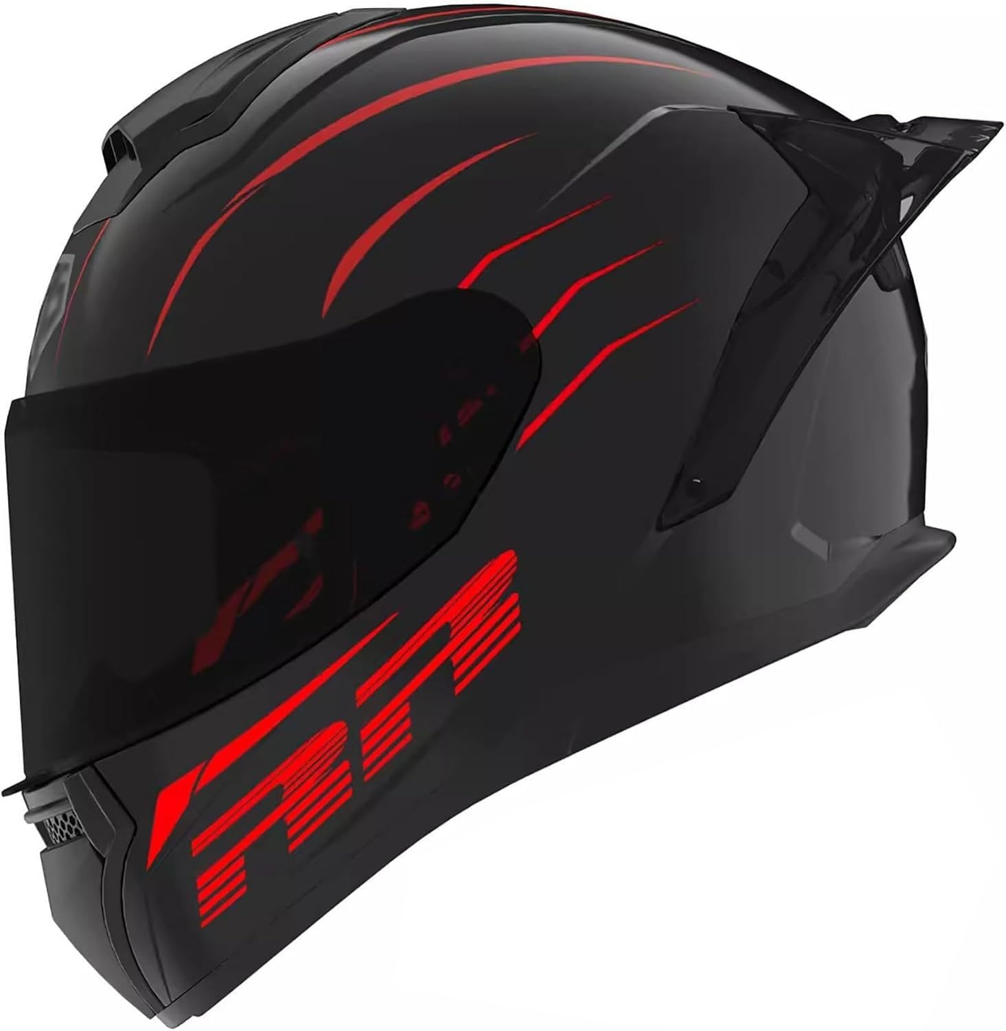 SJAPEX Integralhelm Für Motorradfahrer, Straßenradhelm Mit Getöntem Visier, ECE-Geprüfter Roller-Mopedhelm, Sport-Crashhelm Für Erwachsene, Männer Und Frauen 2,L von SJAPEX