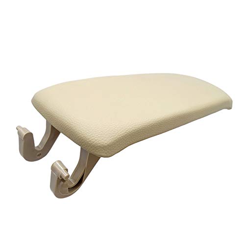 Armlehne Auto,Auto Armlehnen-Latch-Deckel 1 Stück Lederauto Armlehne Latch Cover für for A6 C5 1998-2005 Center Console Arm Rest Aufbewahrungsbox Deckel Cover Auto Zubehör(Beige) von SJHFKDK