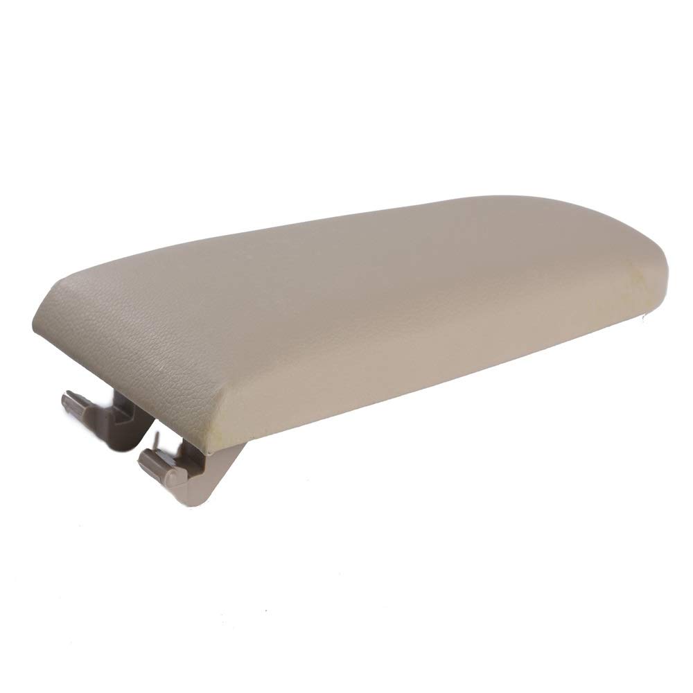 Armlehne Auto,Auto Armlehnen-Latch-Deckel Car Center Console Arm Rest Deckel PU Leder Armlehnenabdeckung Latch für Jetta 4 Mk4 Bora B5 Käfer(Beige) von SJHFKDK