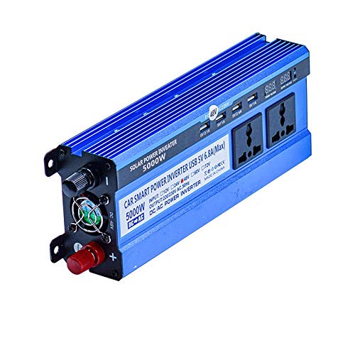 Auto Wechselrichter,Umwandler Solar-Inverter 24.12 / 48V-220V 5000W Inverter Spannungswandler Transformator 4 USB-Sonnenenergie-Inverter-Ladegerät for Auto-Haus(12V) von SJHFKDK