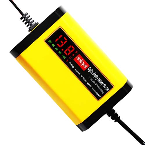 Ladegerät Autobatterie,Batterieladegerät Auto 12V 2A intelligente Autobatterie-Ladegerät Automatische Auto-Motorrad-12 V Volt Intelligent 3 Stufen von SJHFKDK