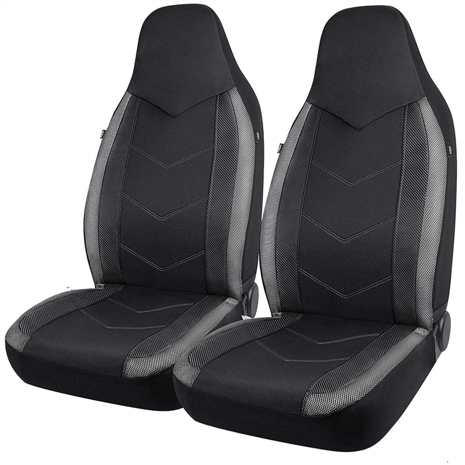 Sitzbezüge Auto Autositzbezüge aus Netzstoff, sportliches Design, Airbag-kompatibel, passend for die meisten Sitzkissen for Autos, SUVs, LKWs und Lieferwagen Schonbezüge Auto(Black Grey) von SJHFKDK