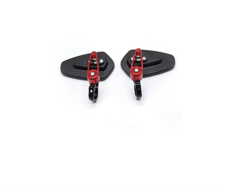 Motorrad-Spiegel 1 Paar Motorrad Aluminium Spiegel Griff Bar End Für Ya&maha Für T&MAX 500 530 Für TMAX500 530 Für YZF Für R15 Motorrad Rückansicht(Red) von SJHYLL