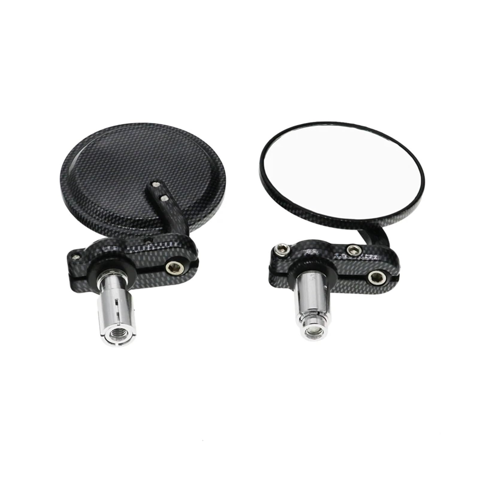 Motorrad-Spiegel Für S&uzuki 2Pcs Motorrad Spiegel Aluminium Schwarz 22mm Griff Bar End Rearview Außenspiegel Motor Zubehör Motorrad Rückansicht(3) von SJHYLL