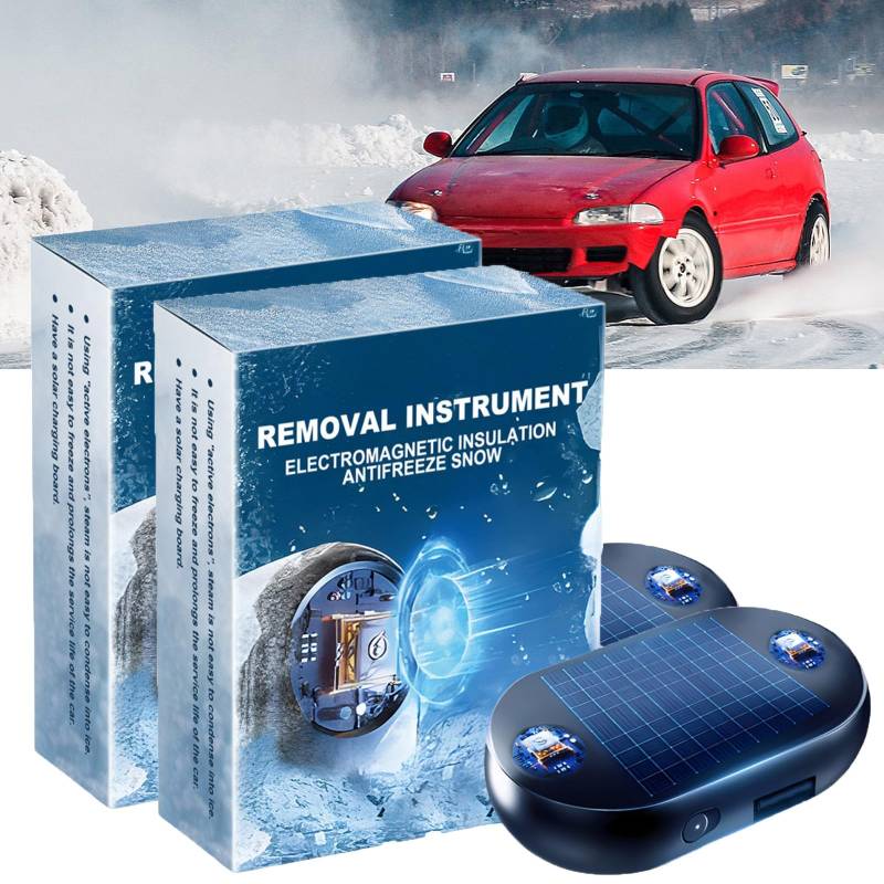 Frostschutz-Schneeräumgerät, Elektromagnetisches Frostschutzgerät für Autoschneeräumung, Tragbarer Autoenteiser, Autoschneeräumung, Autoenteiser, Frostschutzgerät für Schneeräumung (2 pcs) von SJIESOG