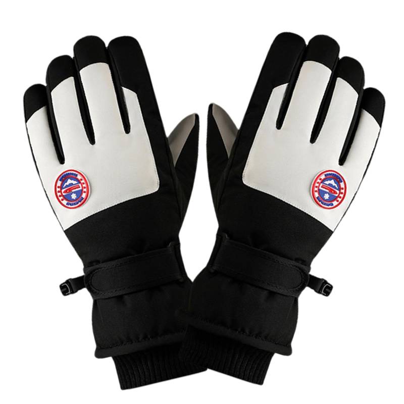 SJIESOG Handschuhe für kaltes Wetter, Schneehandschuhe - Winddichte warme Handschuhe für den Winter, Warme Winter-Schneehandschuhe für kaltes Wetter zum Fahren, Wandern, Schnee (Schwarz) von SJIESOG