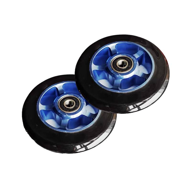 SJKJNK Ersatz-Räder für Inline-Skate-Räder, 82 A, 100 mm, Inline-Skate-Räder, geeignet für Rollerblatt-Räder, Ersatz und Kick-Scooter-Ersatzrad, blau, 2 Stück von SJKJNK