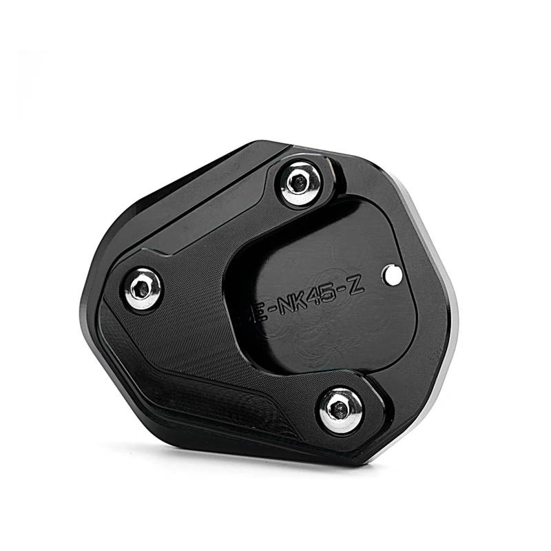 Motorrad-Ständerstützpolster FÜR CFMOTO 450SR 450CLC 450NK 2022 2023 2024 Neue Motorrad Seite Stehen Enlarger Schlitten Seitenständer Ständer Fuß Pads(Black-nologo) von SJOIOOP