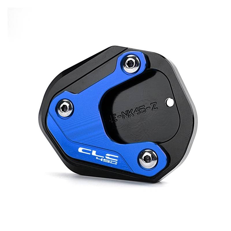 Motorrad-Ständerstützpolster FÜR CFMOTO 450SR 450CLC 450NK 2022 2023 2024 Neue Motorrad Seite Stehen Enlarger Schlitten Seitenständer Ständer Fuß Pads(Blue-450CLC) von SJOIOOP