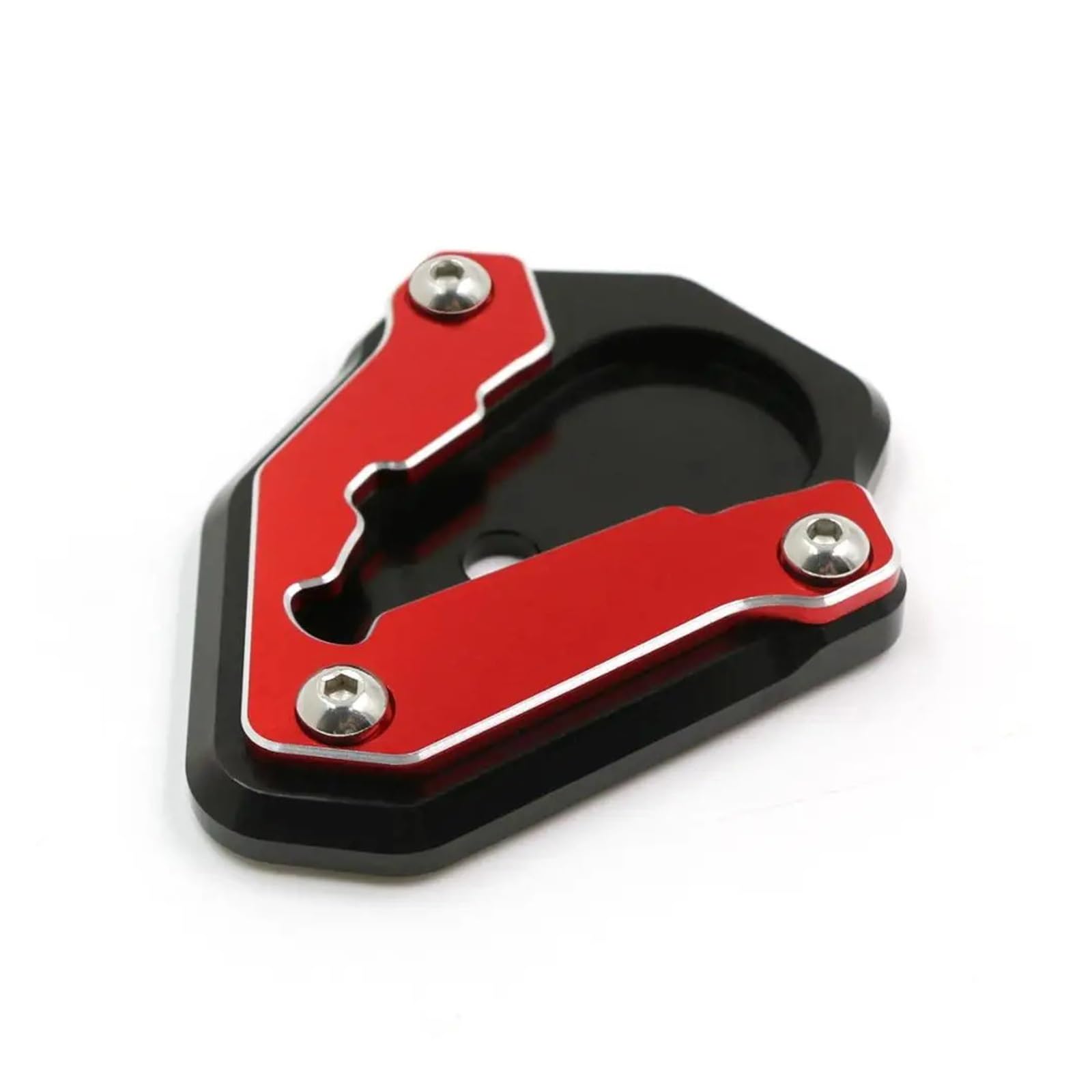 Motorrad-Ständerstützpolster Für Ducati 848 1098 1198 Ganzjährig Motorradzubehör CNC Kickstand Fußseitenständer Verlängerungspad Stützplatte Vergrößern Ständer(Red) von SJOIOOP