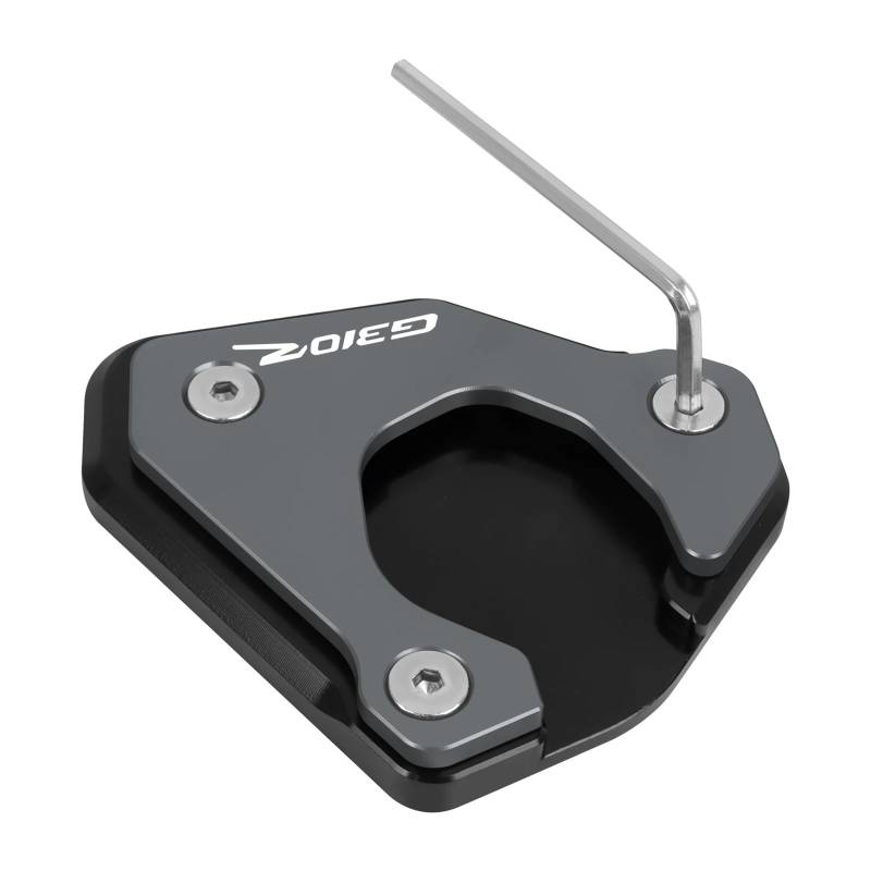 Motorrad-Ständerstützpolster Für G310GS 2017-2023 Motorrad Zubehör CNC Kickstand Verlängerung Platte Fuß Seite Stehen Vergrößern Pad(G310R Grey 22-23) von SJOIOOP