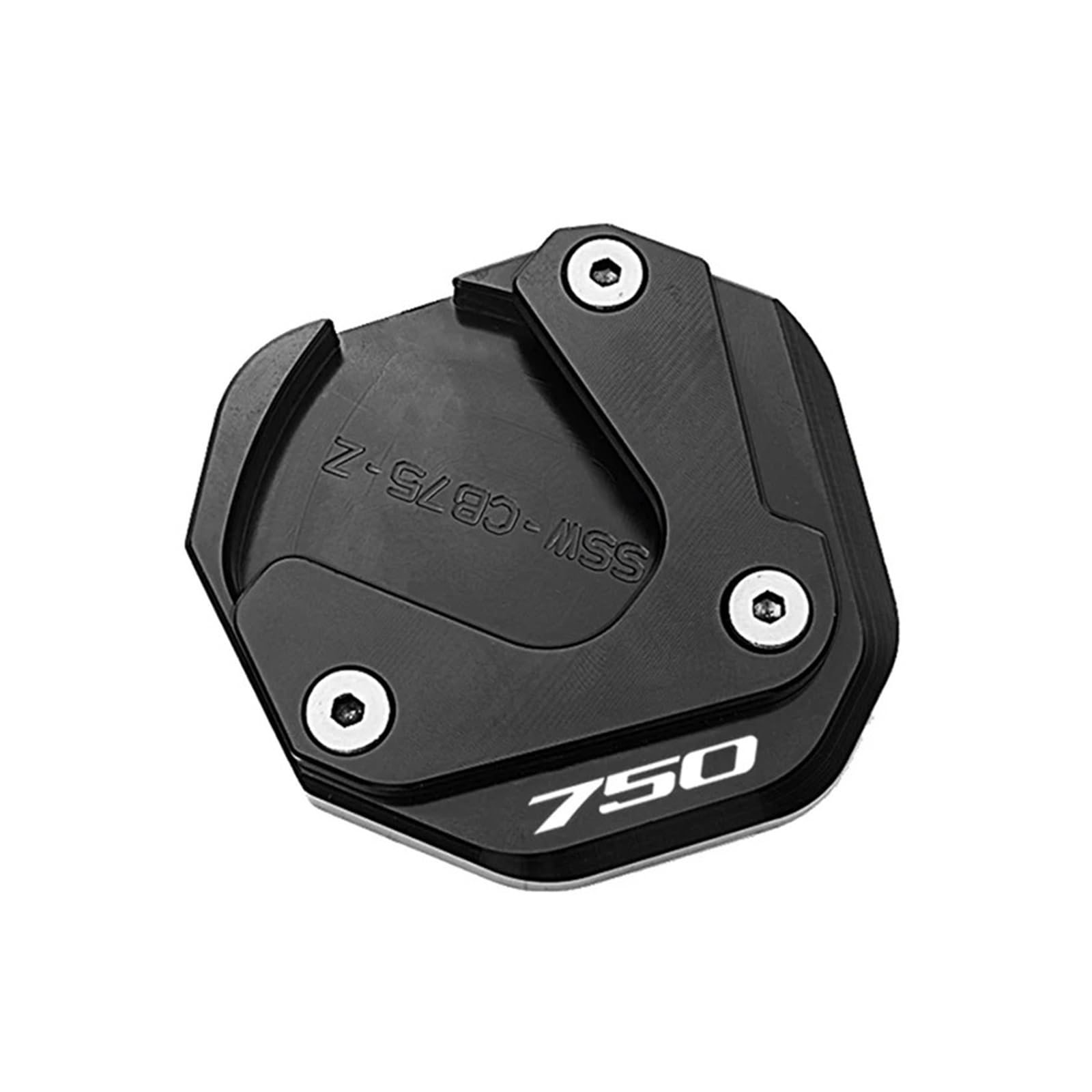 Motorrad-Ständerstützpolster Für HON@&DA TRANSALP XL 750 2023 2024 CB750 Hornet CB 750 TRANSALP Motorrad Zubehör Seitenständer Verlängerung Kickstand Pad(Kickstand Black) von SJOIOOP