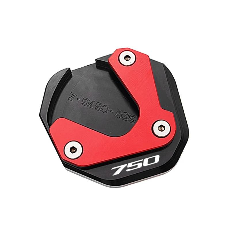 Motorrad-Ständerstützpolster Für HON@&DA TRANSALP XL 750 2023 2024 CB750 Hornet CB 750 TRANSALP Motorrad Zubehör Seitenständer Verlängerung Kickstand Pad(Kickstand Red) von SJOIOOP