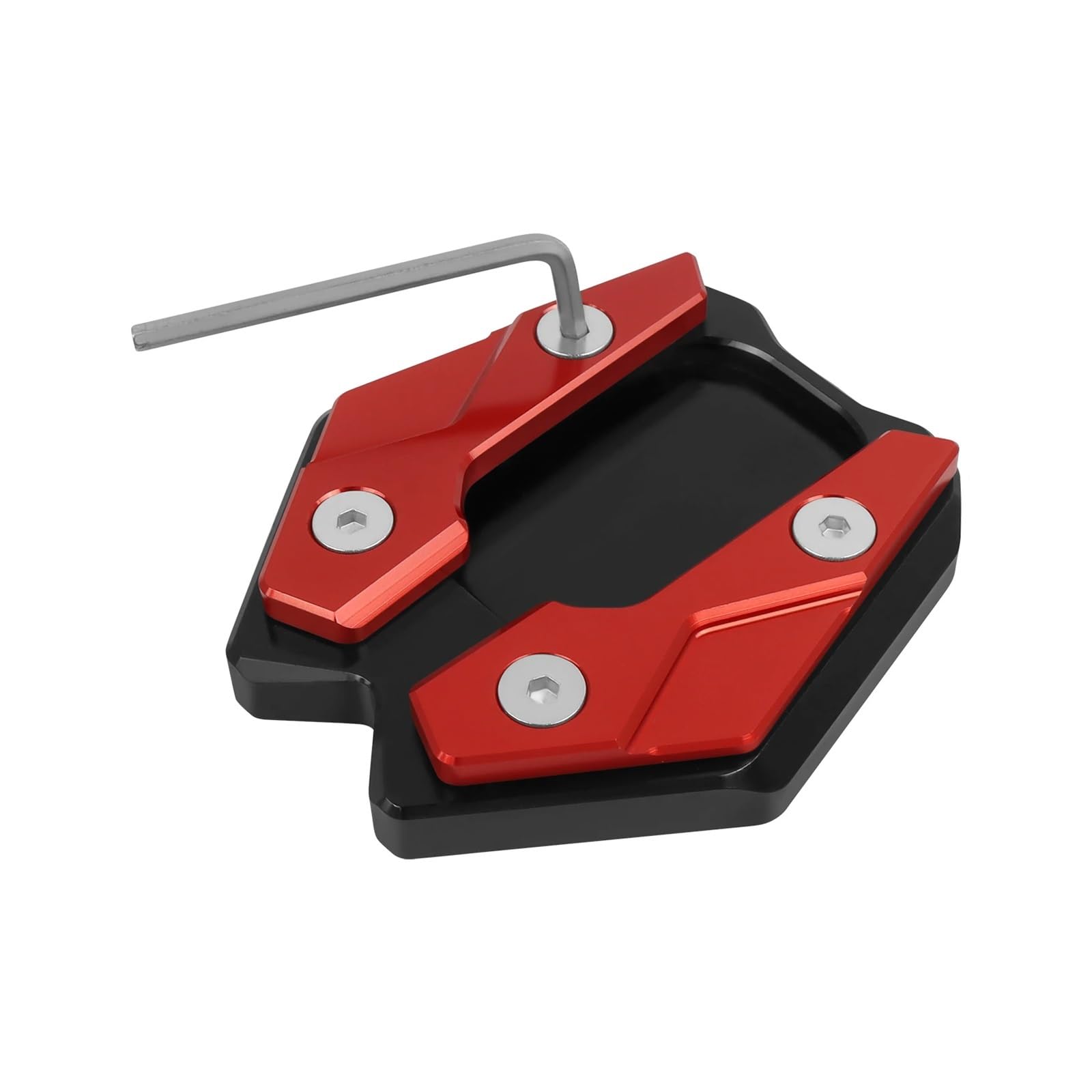 Motorrad-Ständerstützpolster Für Hon@&da CB150R CB300R 2017-2023 Motorrad CNC Kickstand Fuß Seitenständer Verlängerung Vergrößerer Stützplatte Pad(Red) von SJOIOOP