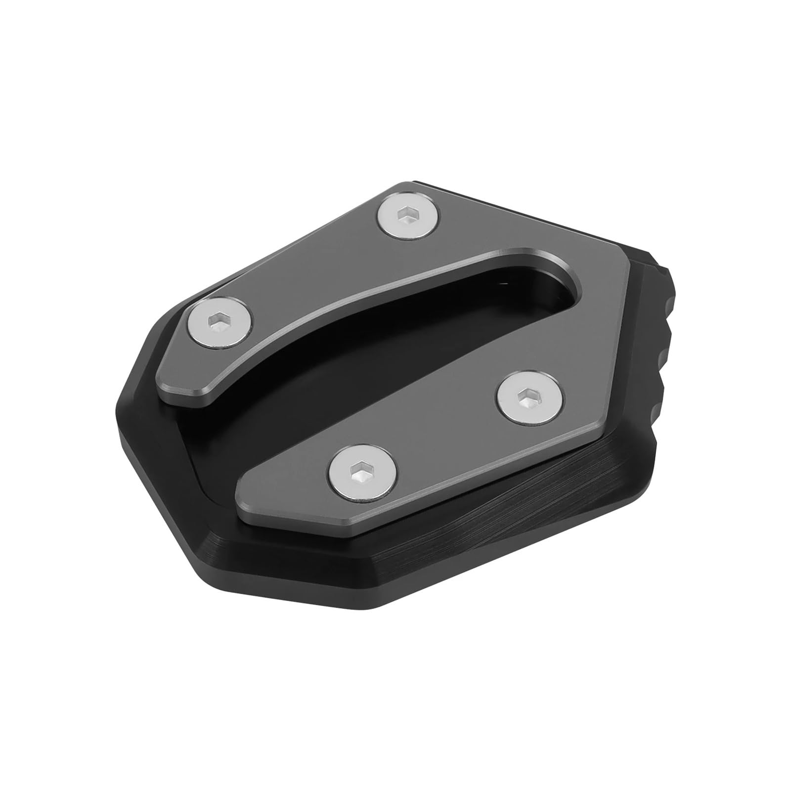 Motorrad-Ständerstützpolster Für Ka@&wasaki W 800 650 400 2019 2020 2021 2022 2023 Kickstand Extension Plate Foot Side Stand Enlarger Pad(Titanium) von SJOIOOP