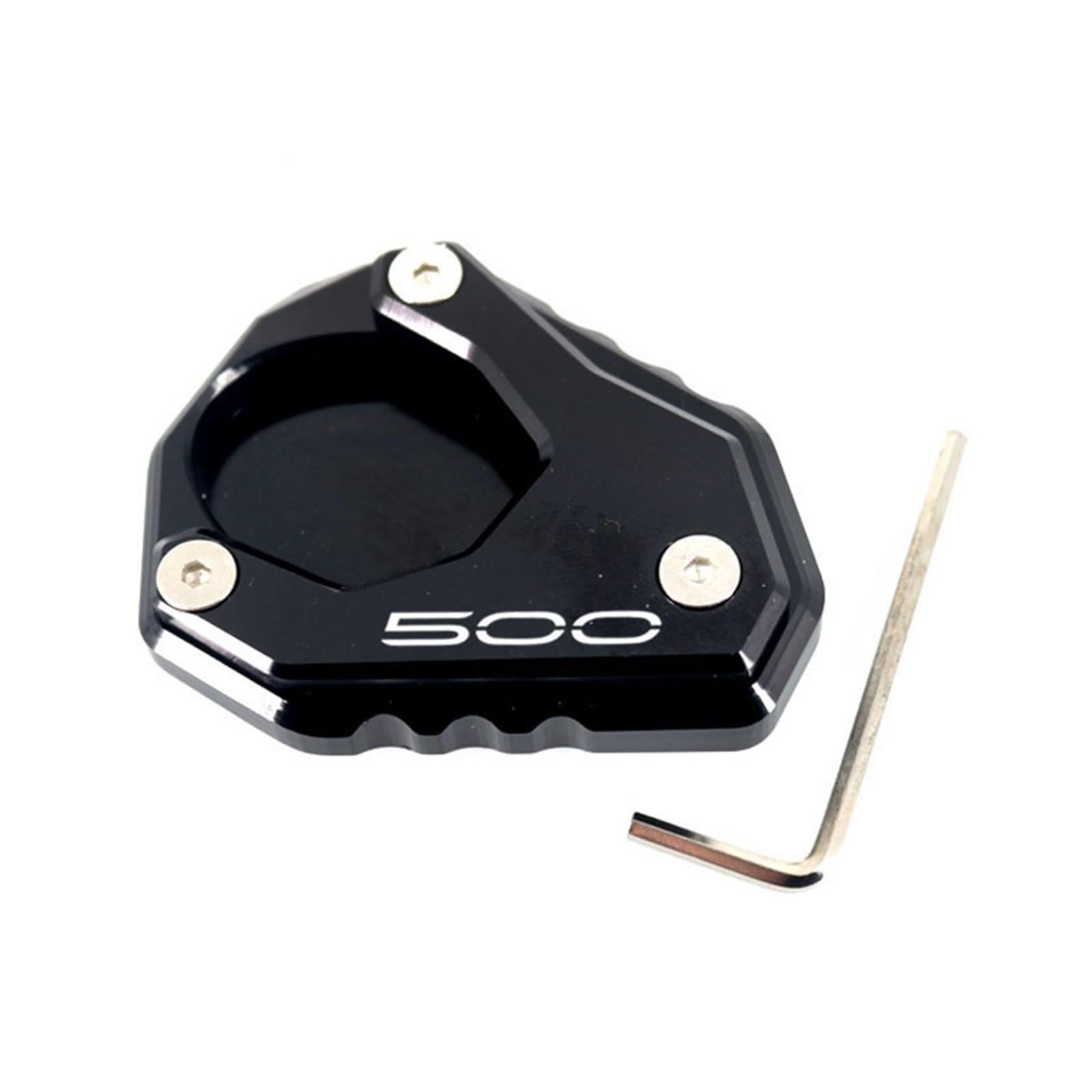 Motorrad-Ständerstützpolster Für Z500 500 2024 2025 Motorrad CNC Kickstand Fuß Seitenständer Verlängerung Pad Stützplatte Vergrößern(Logo 500 Black) von SJOIOOP