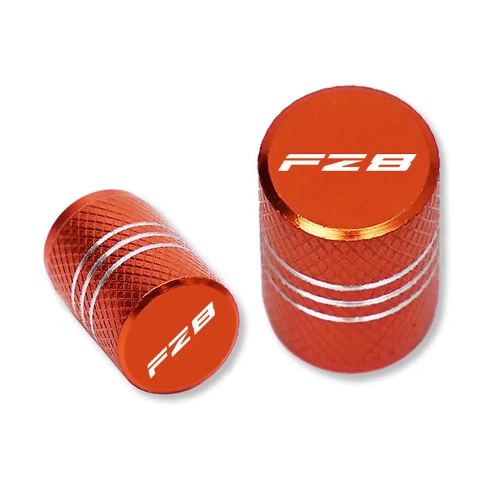 Ventilkappen für Alu-Reifen Für FZ8 2010-2014 2013 2012 2011 CNC Aluminium Reifen Ventil Air Port Abdeckung Stem Caps Motorrad Zubehör(Orange) von SJOIOOP