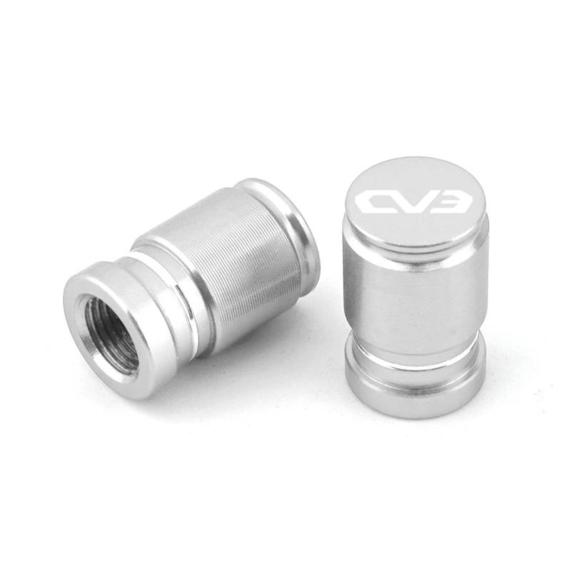 Ventilkappen für Alu-Reifen Für KYMCO CV3 DTX 360 AK AK550 Motorrad CNC Zubehör Rad Reifen Ventil Air Port Stem Abdeckung Kappe Stecker(Silver) von SJOIOOP