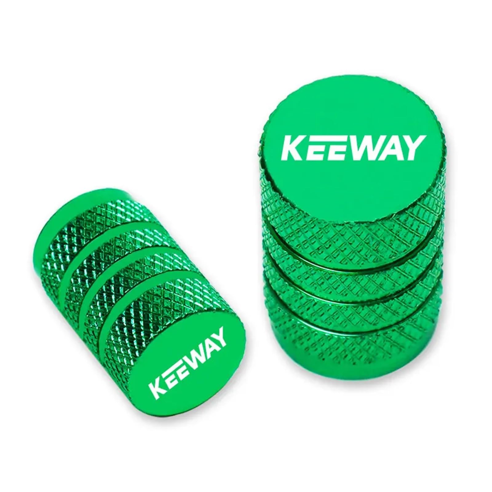 Ventilkappen für Alu-Reifen Für Keeway RKF RKV RKS K/X Licht Superlight 125 200 Rad Reifen Ventil Stem Caps Luft Kappe Luftdichte Abdeckung CNC Motorrad Zubehör(Green) von SJOIOOP