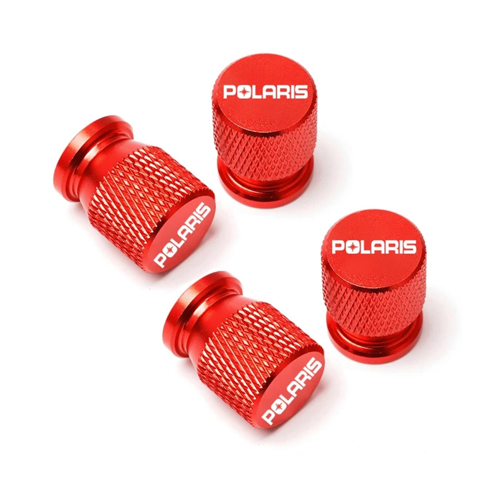 Ventilkappen für Alu-Reifen Für Polaris Autozubehör Auto Rad Reifen Ventilkappen Reifenschaftabdeckungen Airdust Wasserdicht(Red2) von SJOIOOP