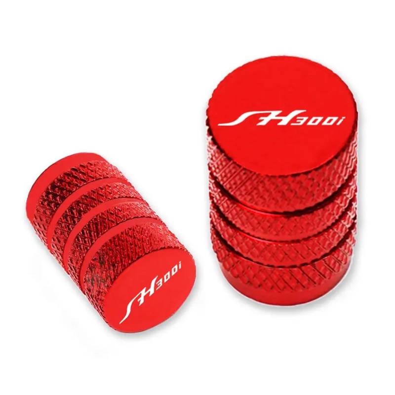 Ventilkappen für Alu-Reifen for Hon@&da SH300I Motorcycle Accessories Tire Valve Air Motorcycle Wheel Tire Valve Caps Tyre Stem Covers(Red) von SJOIOOP