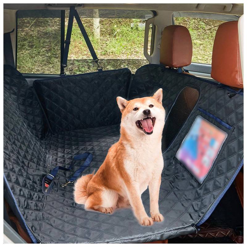 SJWJWOO Hundedecke Auto Rücksitz, 137 * 63cm, rutschfest, Wasserdicht, Kratzfest Schondecke Auto Hund Rückbank für Alle PKWs Auto SUV,Black von SJWJWOO