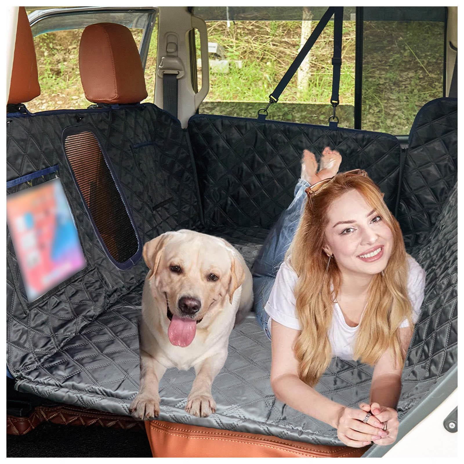 SJWJWOO Hundematte Auto, 137 * 63cm, rutschfest, Wasserdicht, Kratzfest Autodecke Hund Leicht Zu Reinigen für Auto,Black von SJWJWOO