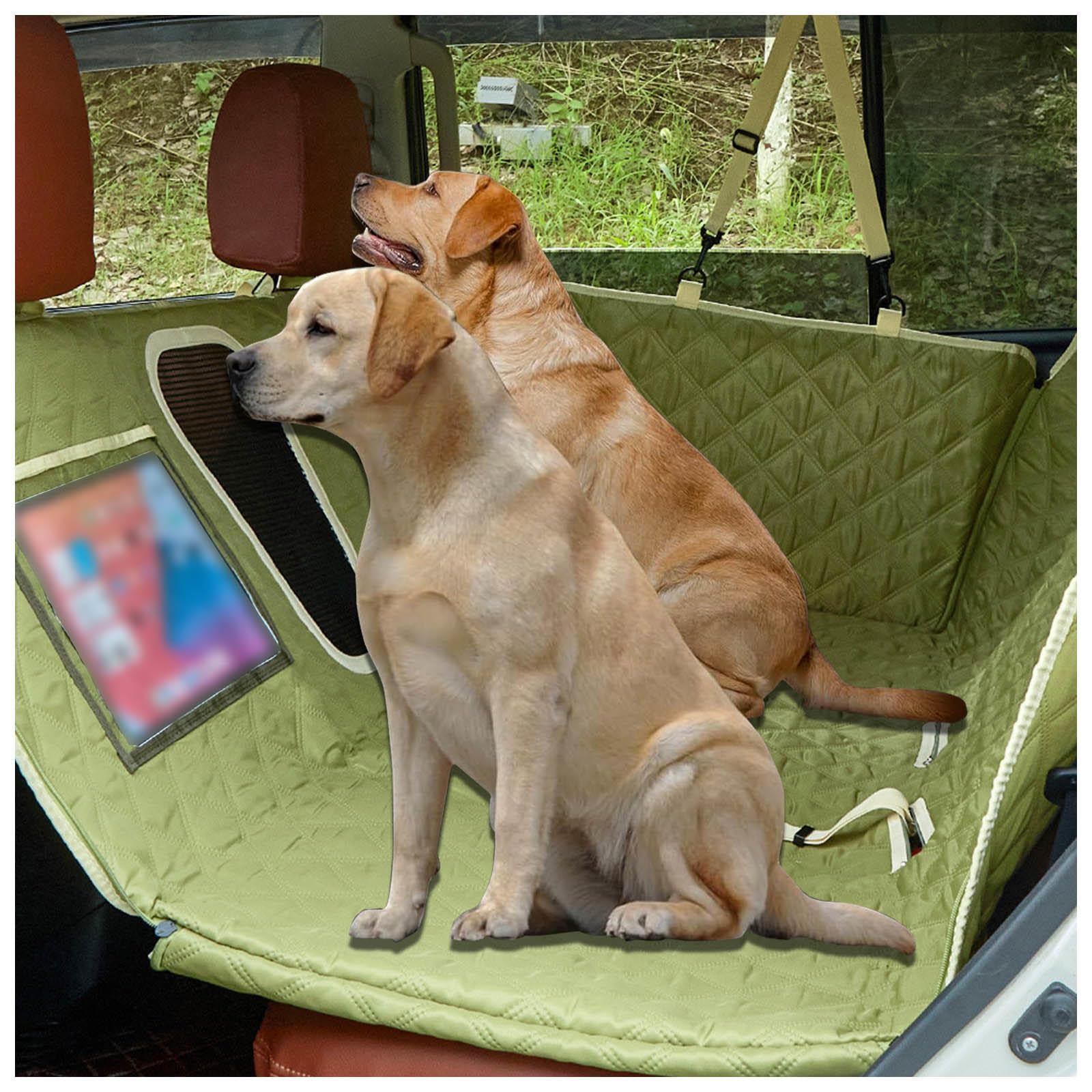 SJWJWOO Hundeschutz Auto Rückbank, 137 * 63cm, rutschfest, Wasserdicht, Kratzfest Dog Car Seat Cover für Alle PKWs Auto SUV,Green von SJWJWOO