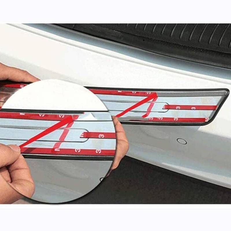 Auto Edelstahl Heckstoßstangenschutz für Ford Focus MK2 2005 2006 2007 2008 2009 2010 2011, Ladekantenschutz Heckschweller Platte Anti-Kratz Styling Zubehör von SJZT