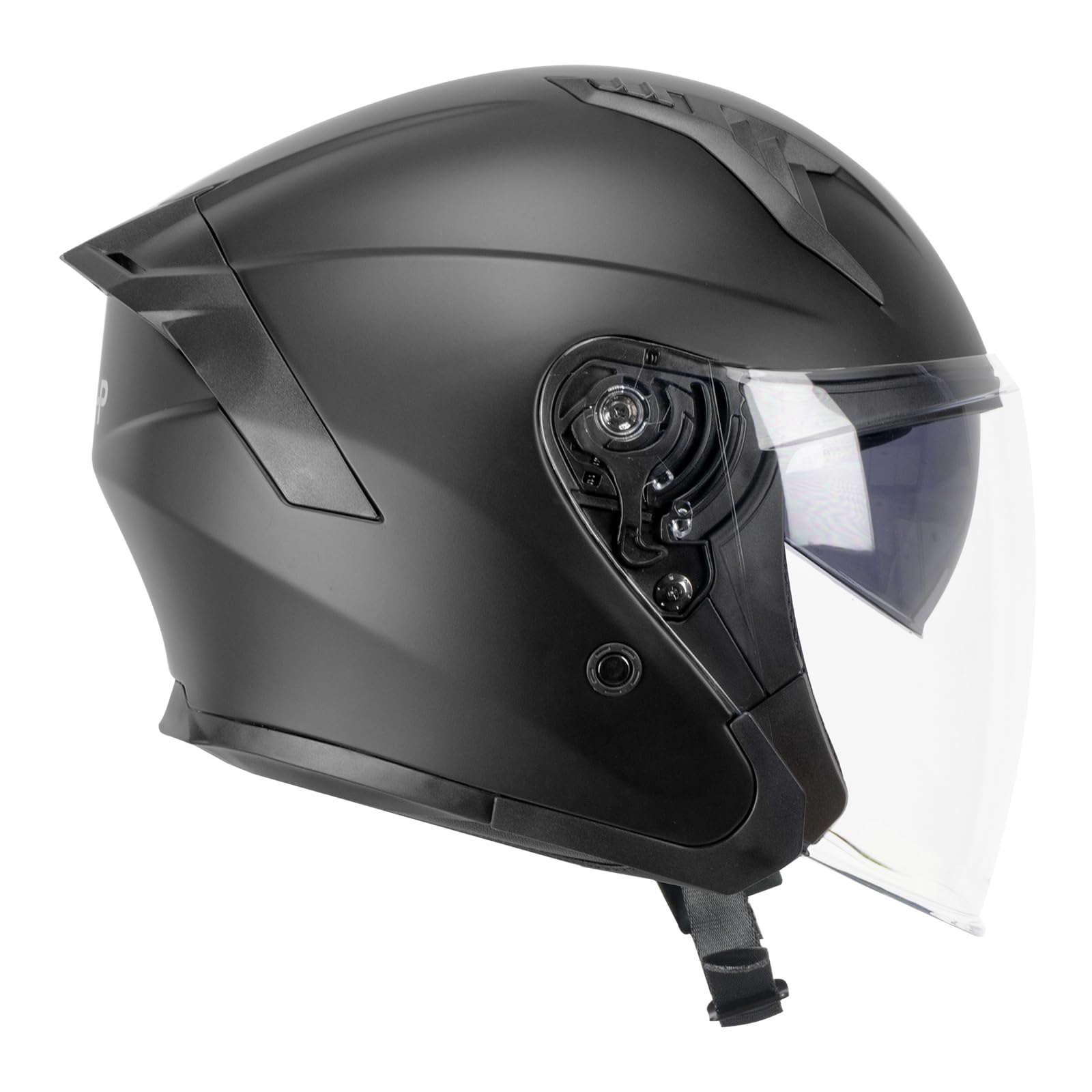 SKA-P 1MHA Jedi Mono Open Face Helm, Mattschwarz, XL (61-62cm) von SKA-P