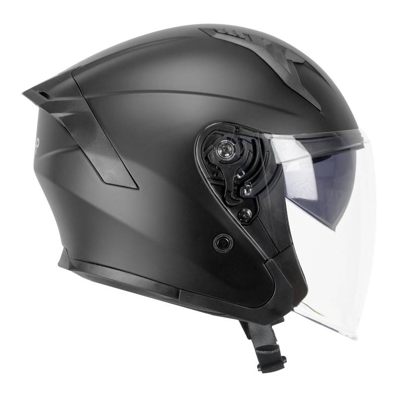 SKA-P Helm mit offenem Gesicht, 1MHA Jedi Mono, Mattschwarz, L (59-60 cm) von SKA-P