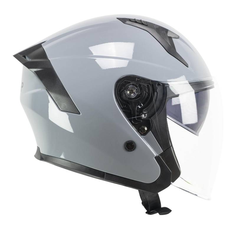 SKA-P Helm mit offenem Gesicht, 1MHA Jedi Mono Grau, XL (61-62cm) von SKA-P