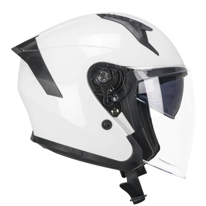 SKA-P Helm mit offenem Gesicht, 1MHA Jedi Mono Weiß, L (59-60 cm) von SKA-P